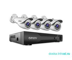 Комплект в/наблюдения GINZZU HK-842N,8ch, 5MP, HDMI, 4улич камеры 5.0Mp, IR30м