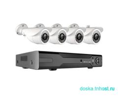 Комплект в/наблюдения GINZZU HK-443D (4ch 1080N гибрид. рег-р 4 уличных камеры. 2Mp IR 20м HDMI)